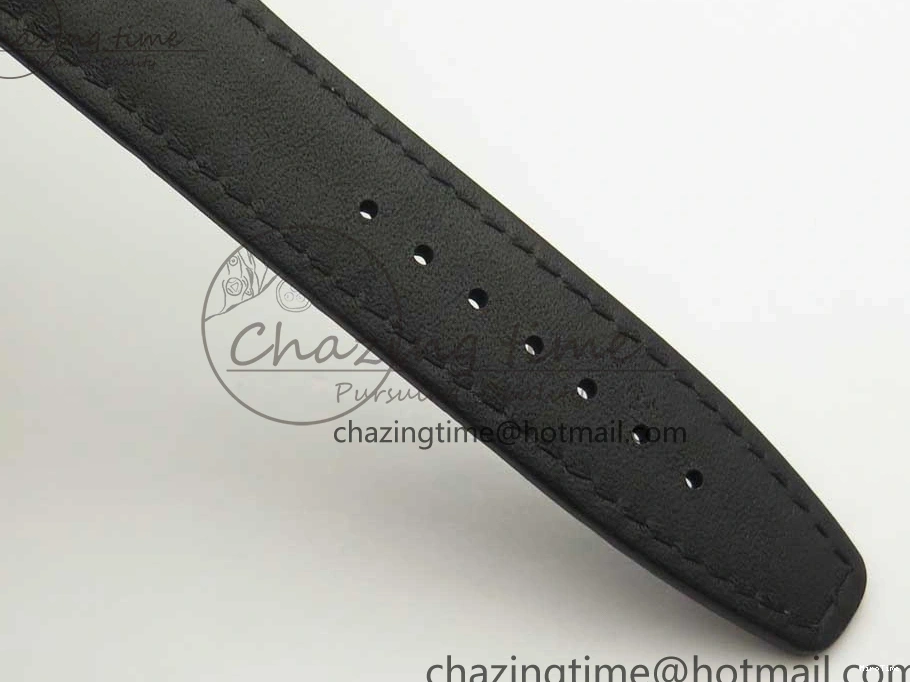 MIROTIME 0129 Snug Portofino IW391022 SS ZK 1:1 Best Edition White Dial Gold Markers On Black Leather Strap A 7130